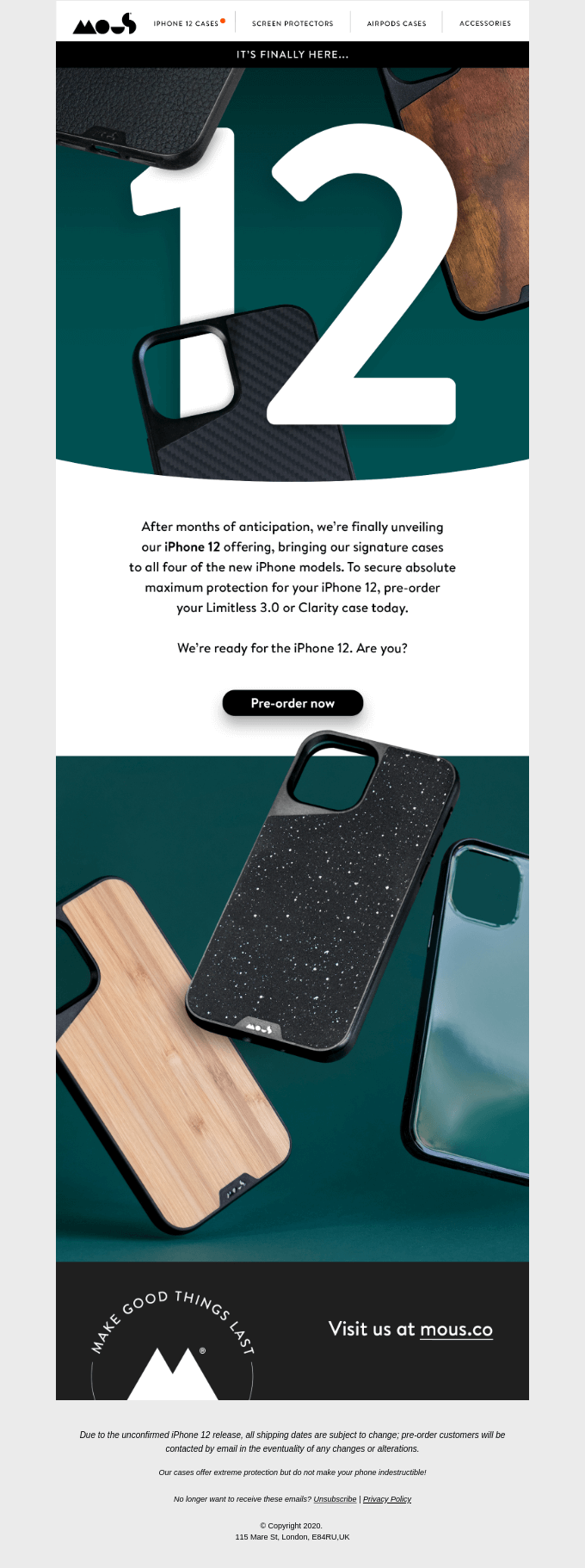 🎉 Pre-order your iPhone 12 case now!  🎉