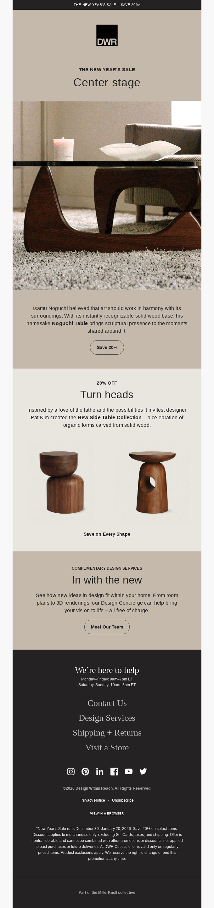 20% off the Noguchi Table