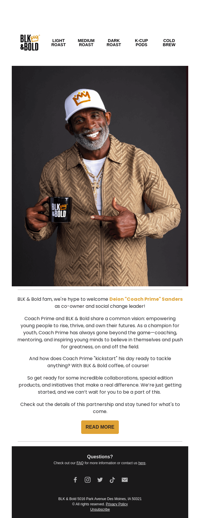 BLK & Bold Welcomes Coach Prime: Our New Social Change Leader! 🌟