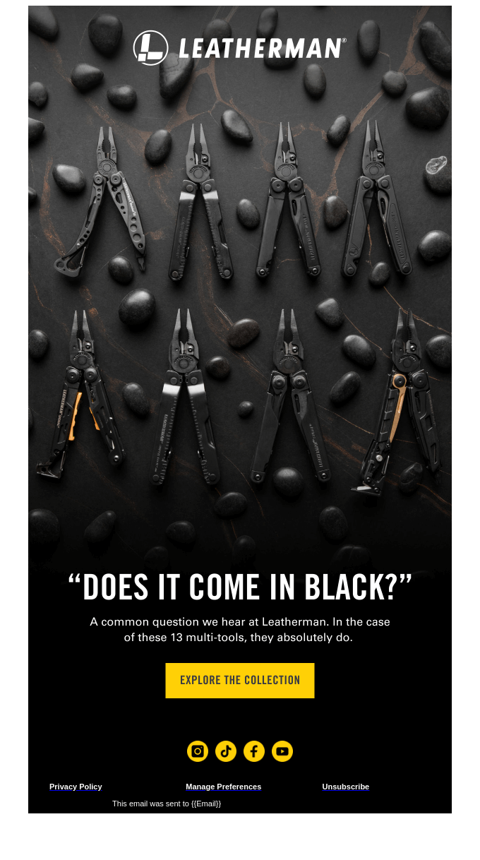 “Does it come in black?”