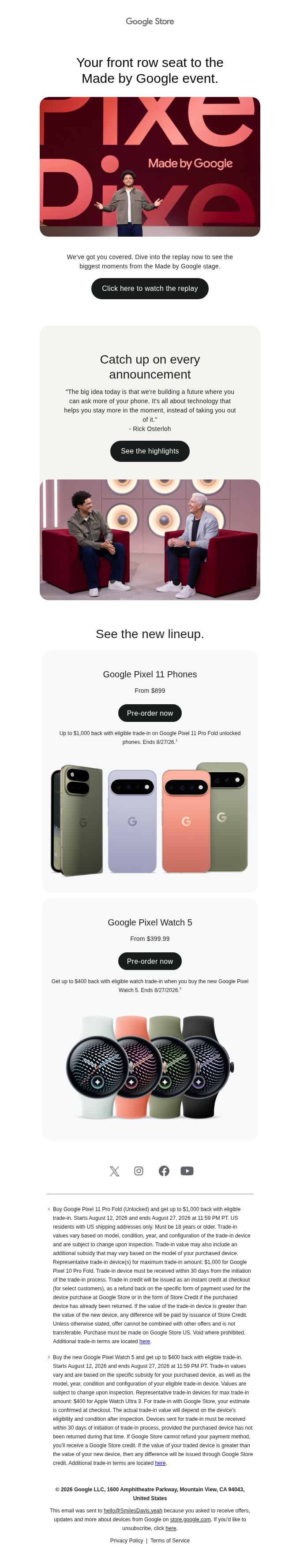 Catch up on Made by Google