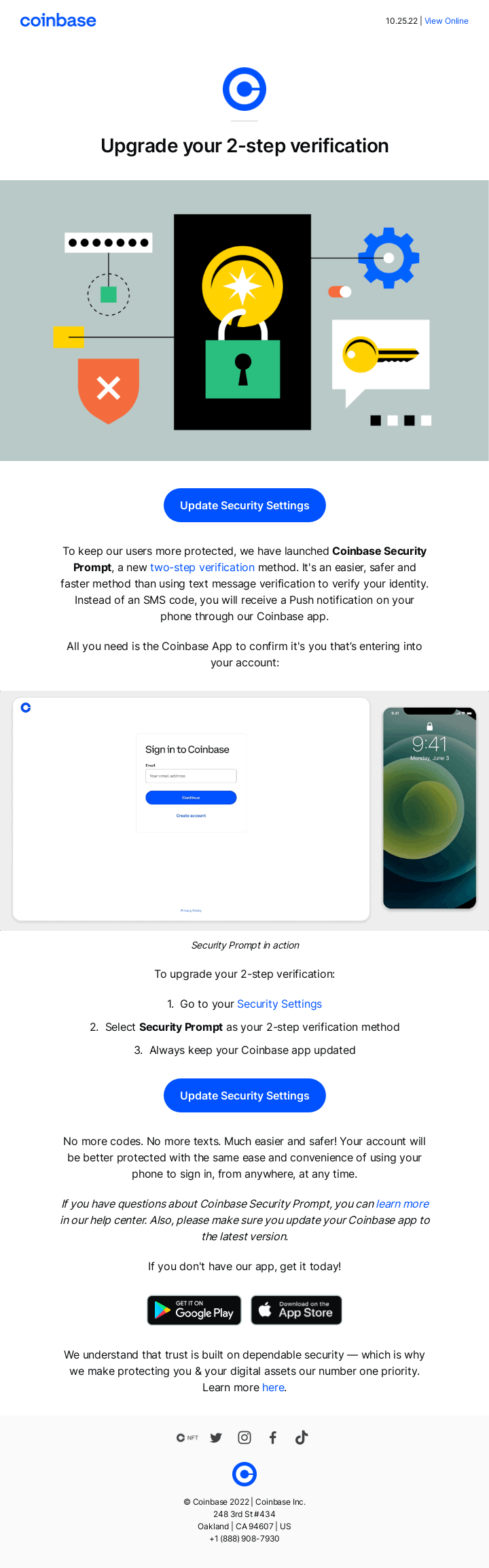 Introducing Coinbase Security Prompt