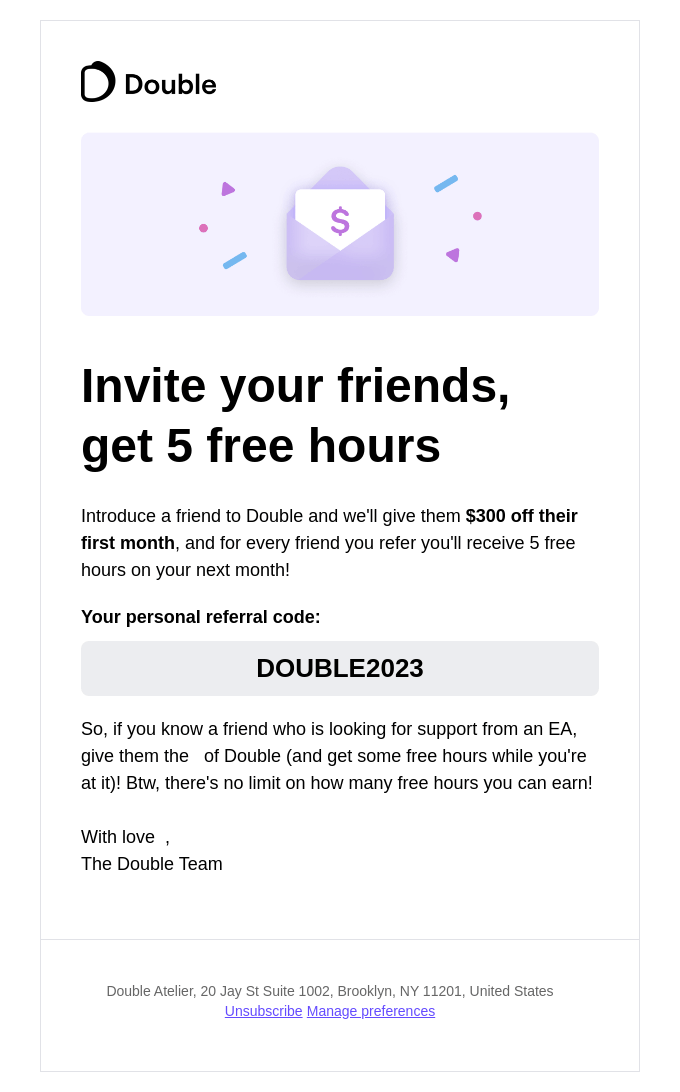 Invite your friends, and get 5 free hours 🎁