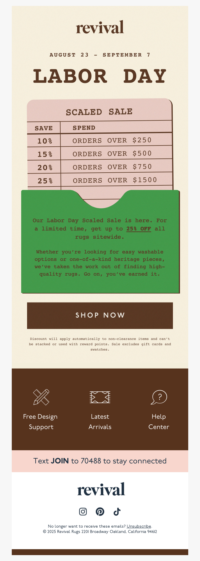 Labor Day Scaled Sale