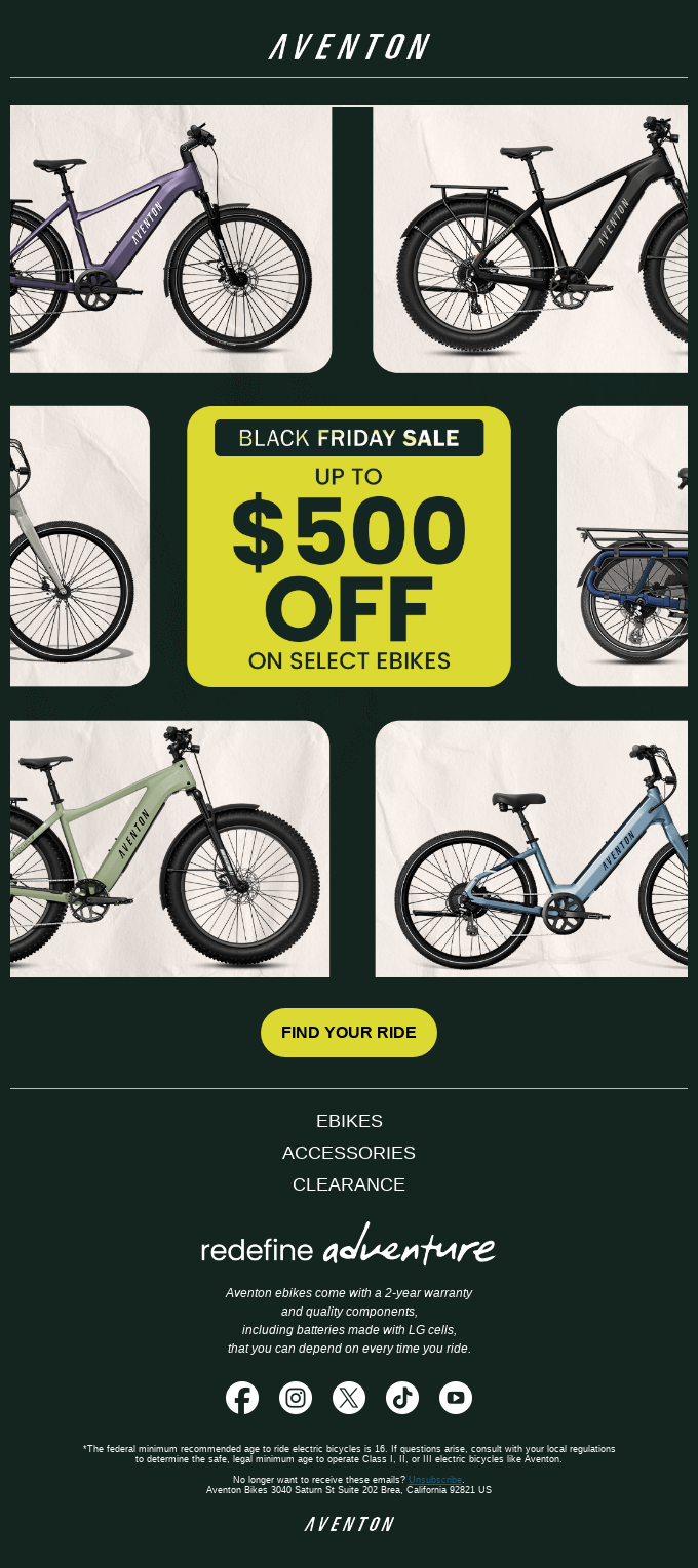 Less Than a Week Left! Up to $500 OFF Select Ebikes🚲💥
