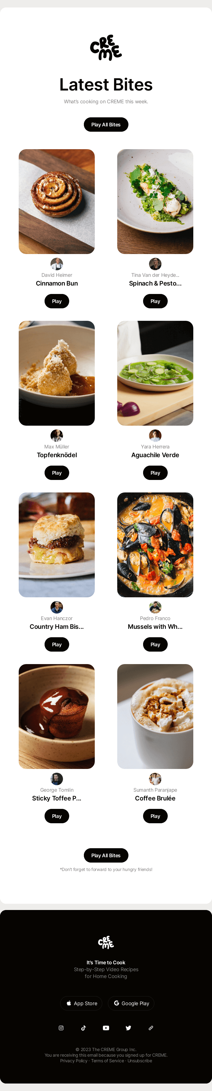 New Bites on CREME