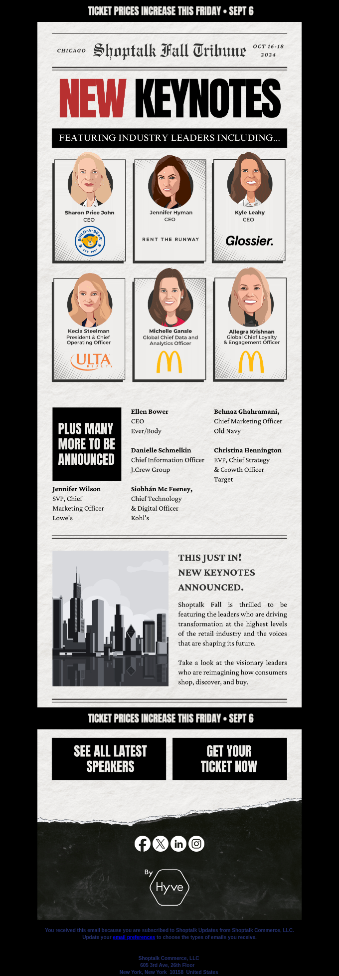 New Keynotes Announced
