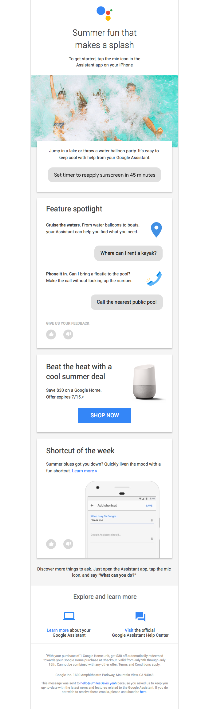 Ok Google, how hot will it be today?