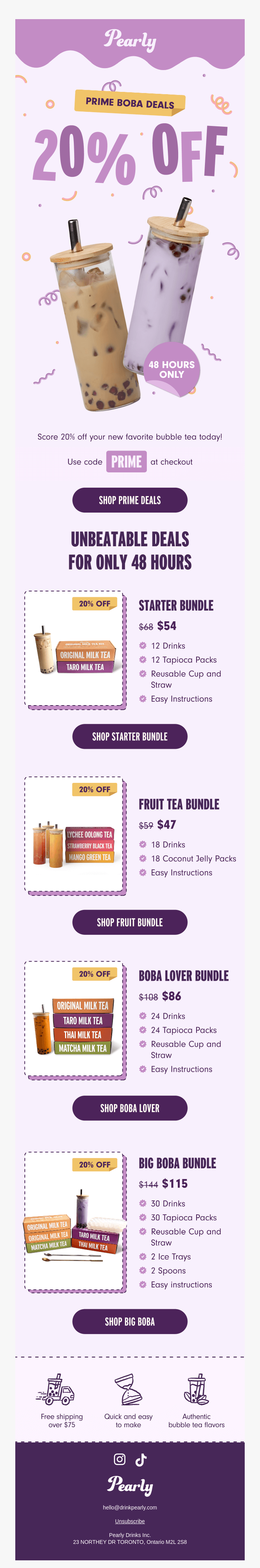 Prime Deals Start Now: 20% Off