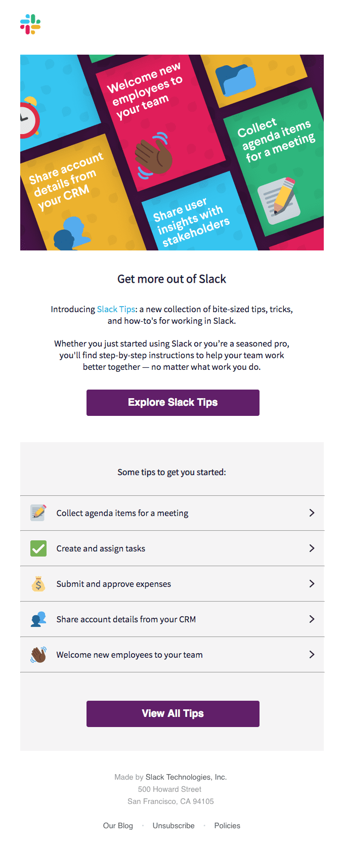 Say hello to Slack Tips
