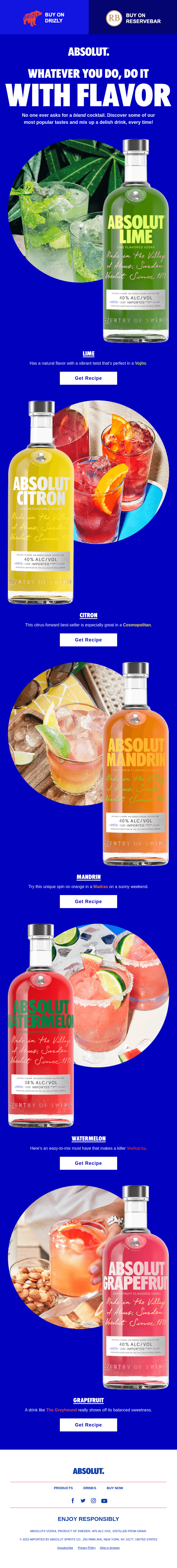 So many flavors, so many drink possibilities… 🍋 🍊 🍉 🍸