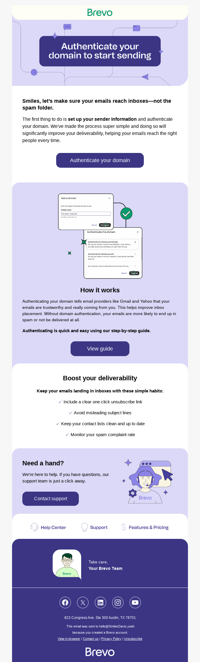 Step 1: Reach your contacts' inbox 📩