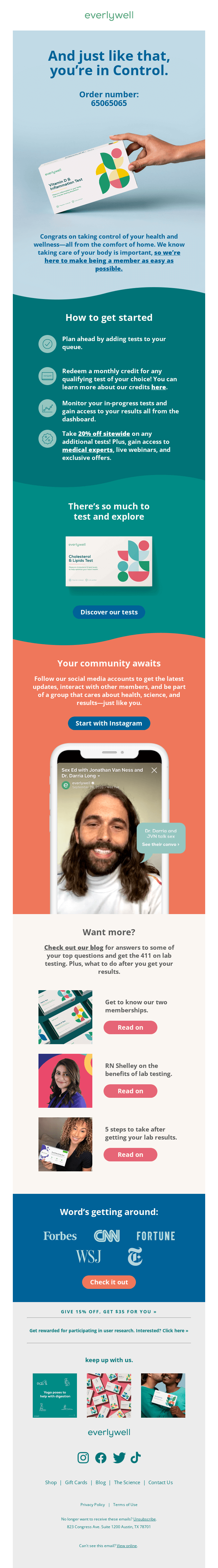 Welcome to your Everlywell Membership!