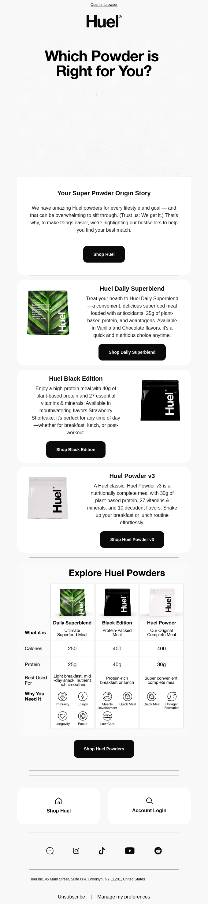 Which Huel Powder is Right for You?