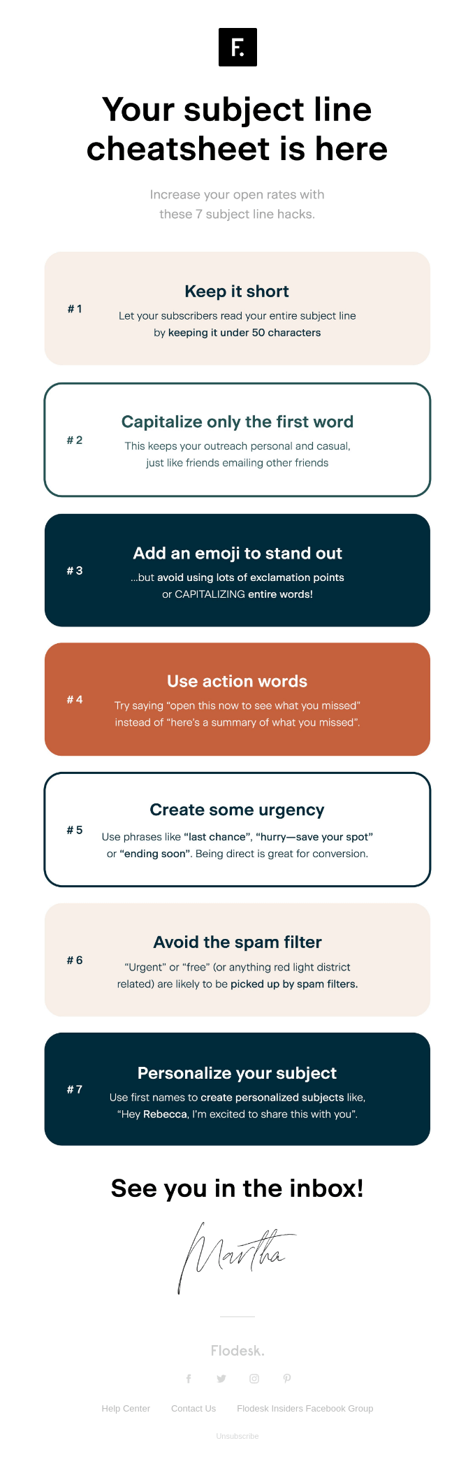 🗒 Your subject line cheatsheet is here